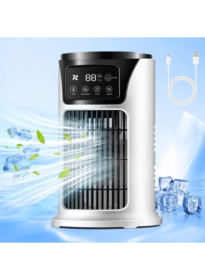 Ruay Multifunctional air cooler, portable air conditioner, ultra-quiet fast cooling with timer function and white night light design - Image 1