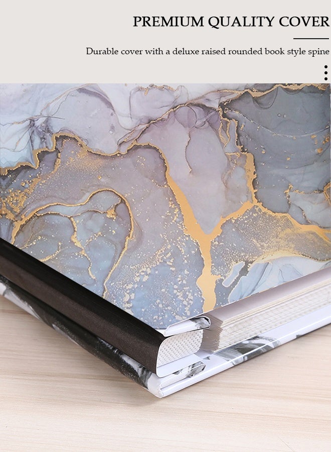 DUNISO ألبوم كبير ذاتي اللصق، 36 × 34 سم سعة كبيرة إضافية ألبومات صُنعت يدوياً بتقنية DIY، 20 صفحة صفحات فارغة عتيقة كتاب ذكريات لصور العائلة والذكريات السنوية - Image 4