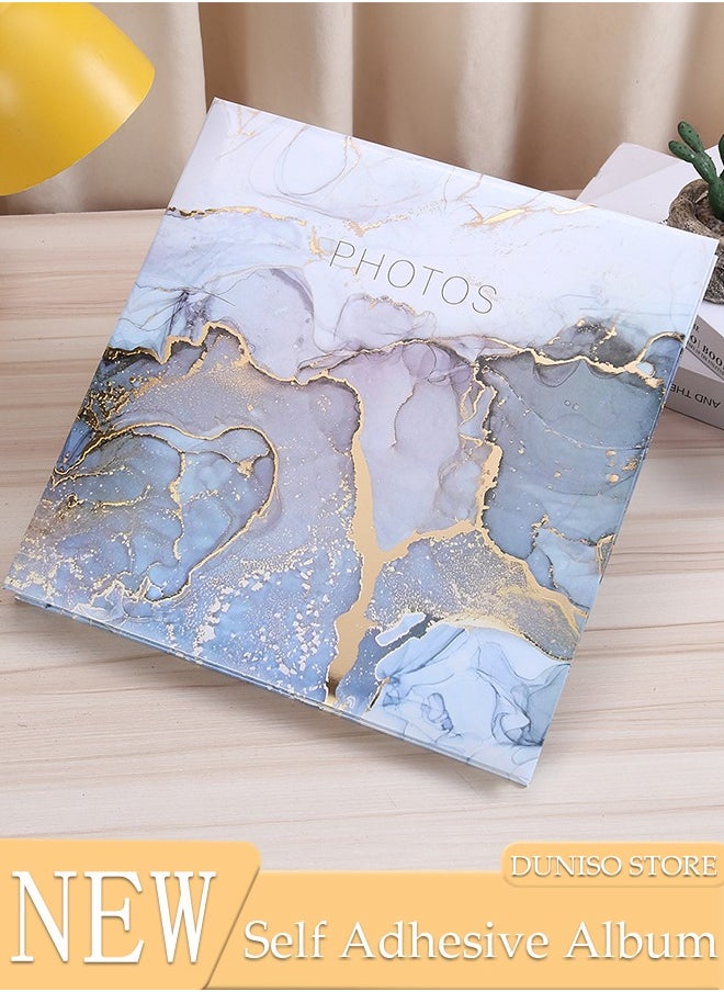 DUNISO Large Self Adhesive Album, 36 x 34cm Extra Large Capacity Hand Made DIY Albums, 20 Pages Vintage Blank Pages Memory Book for Family Anniversary Photos  - Image 1