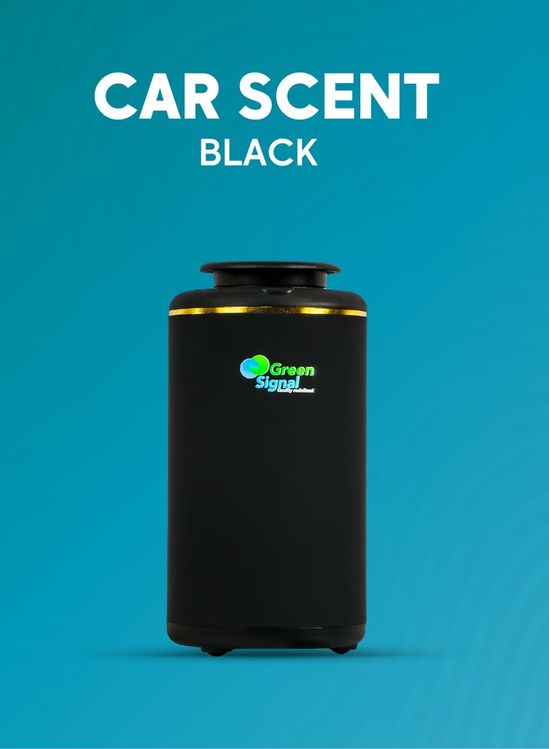 Green Signal Rechargeable Car Aroma Oil Diffuser – Black Wood Design – Nano Nebulizing & Cold Air Diffusion – Touch Control – 10ml Capacity – Portable Scent Machine  - Image 2