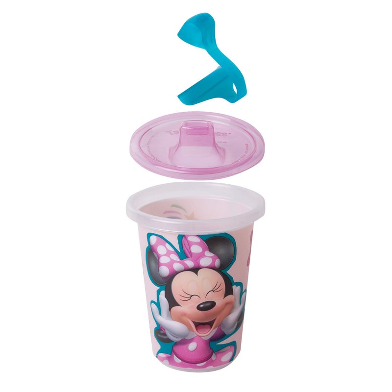 The First Years Take & Toss Disney Minnie Mouse Sippy Cups - Reusable Toddlers Cups with Lids - Kids Party Pack with 2 Travel Caps - 10 Oz - 10 Count - Image 4