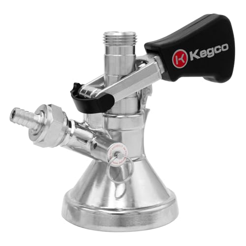 Kegco KC KT3102W-G Keg Taps Coupler G System Ergonomic Lever Handle with Stainless Steel Probe, Brass - Image 1