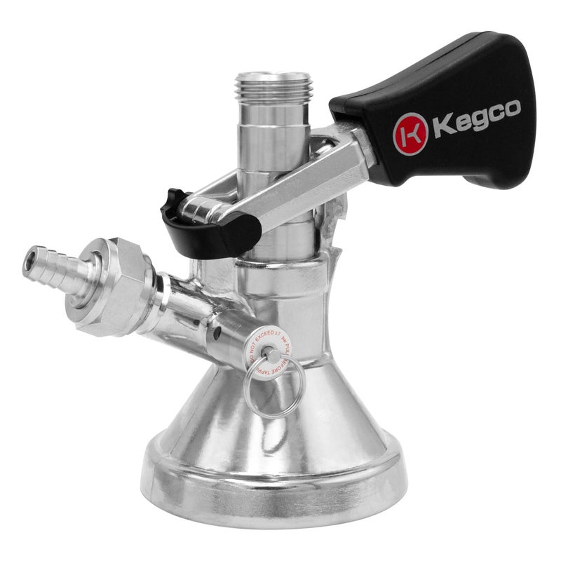 Kegco KC KT3102W-G Keg Taps Coupler G System Ergonomic Lever Handle with Stainless Steel Probe, Brass - Image 5