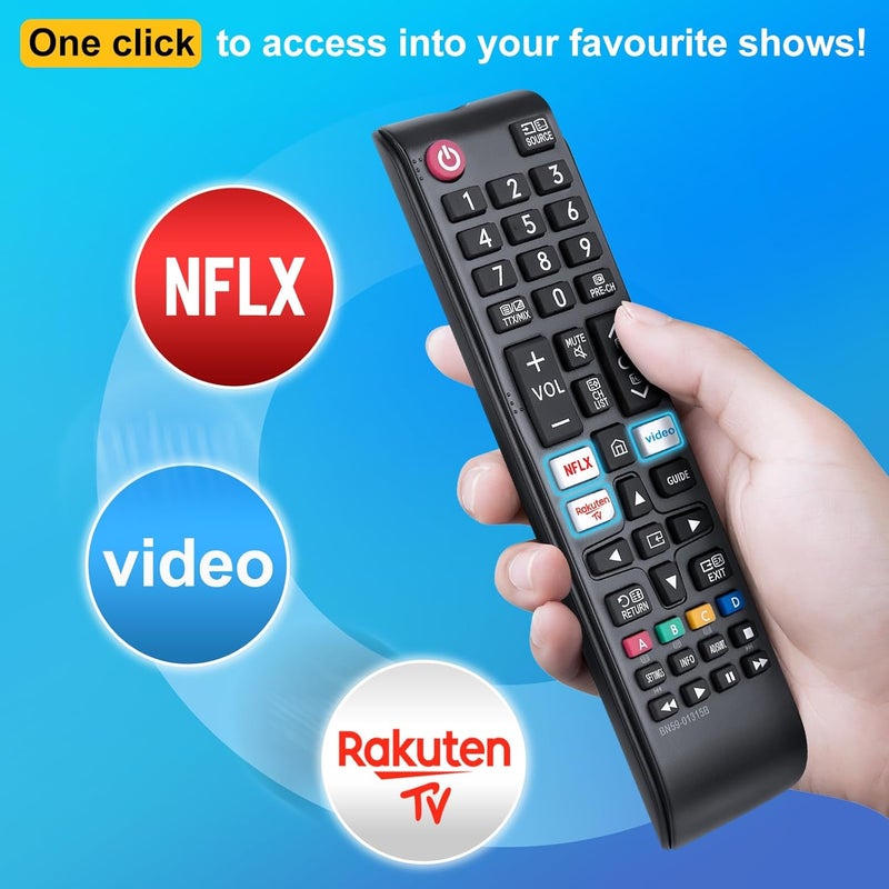 LOUTOC BN59-01315B-for-Samsung-Smart-TV-Remote-Control, Universal Replacement for Samsung 4K UHD HDR Crystal QLED UE Series Quantum TVs - Image 3