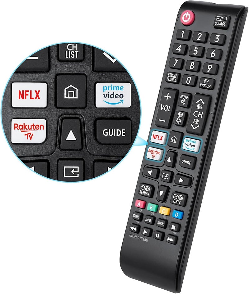 LOUTOC BN59-01315B-for-Samsung-Smart-TV-Remote-Control, Universal Replacement for Samsung 4K UHD HDR Crystal QLED UE Series Quantum TVs - Image 1