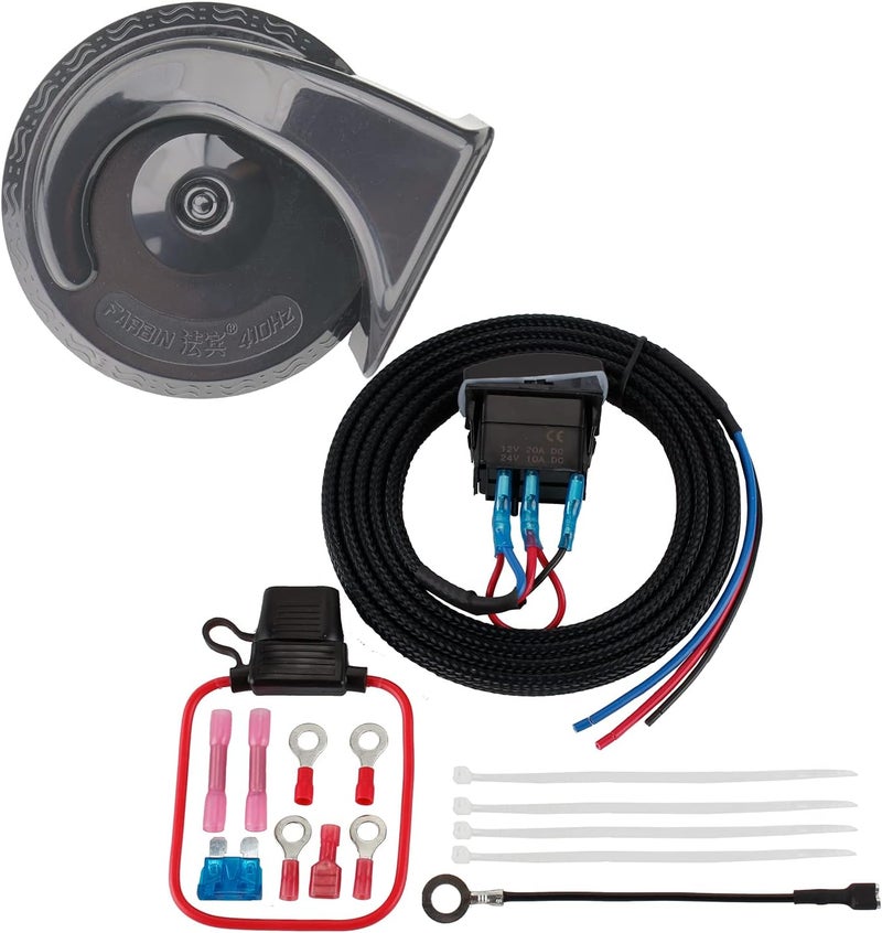 FARBIN ATV Horn Kit with Rocker Switch LED Light and Harness - Image 2