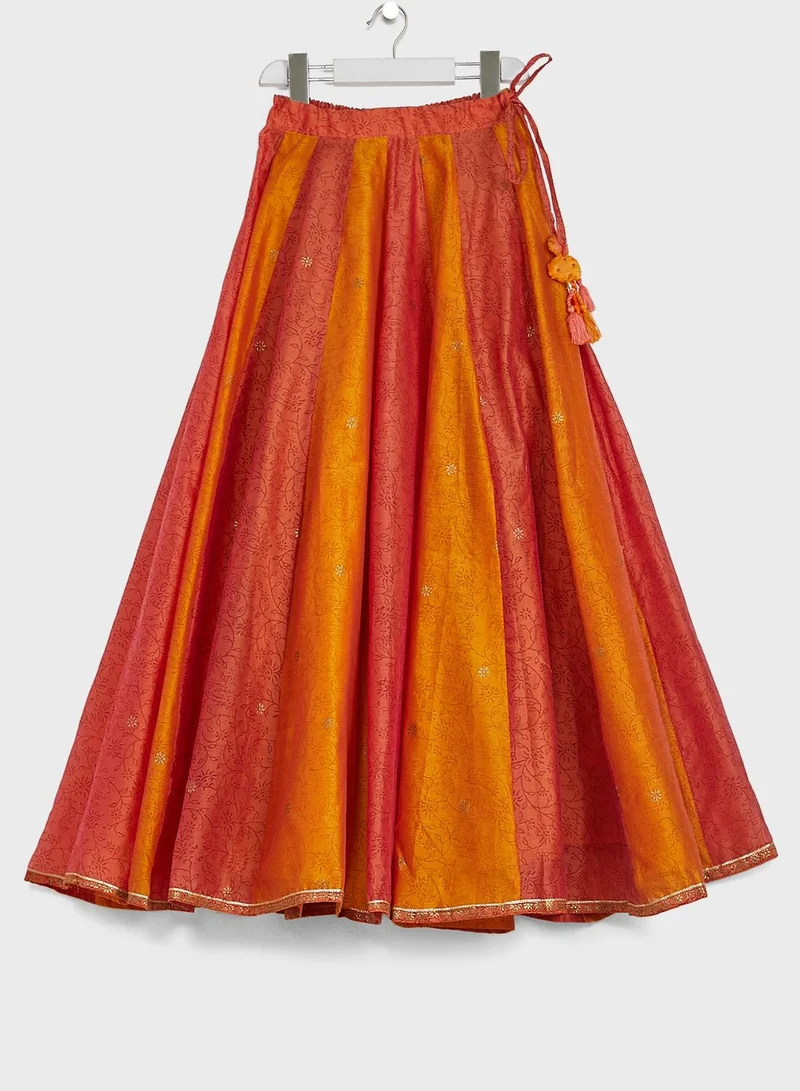 Fabindia Kids Lehenga Choli Dupatta Set