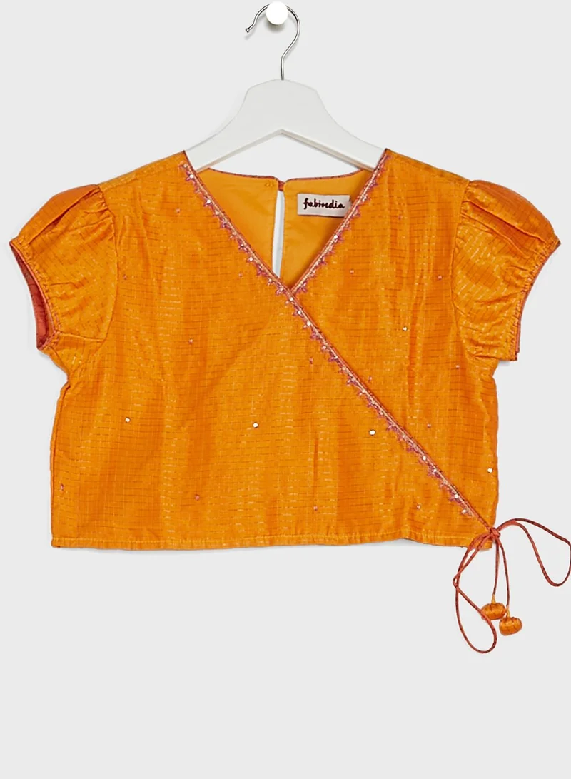 Fabindia Kids Lehenga Choli Dupatta Set