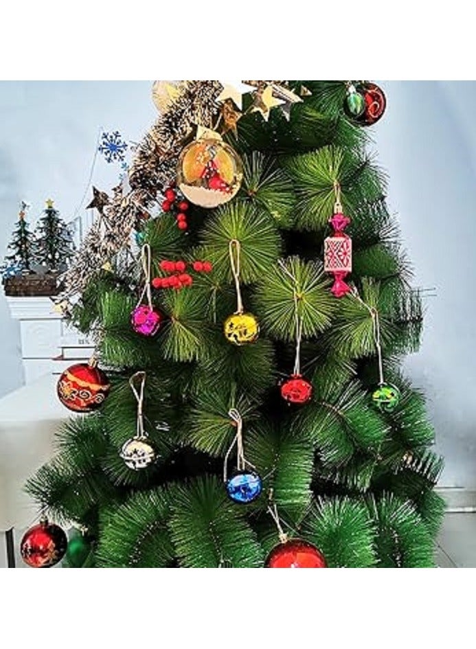 The awaited Christmas trees, the green hedgehog tree, the tree with the soft metal pole in movement and the iron seat, size 90 cm + a set of toys decorating the trees, 30 pieces + a 10 meter light rope - Image 1