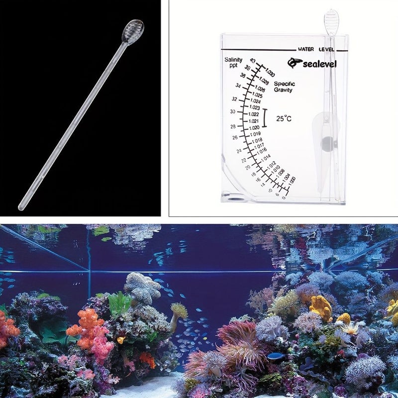 Hydrometer for Aquarium Salinity Tester Buoyancy Depth 6 Fish Tank Pond Seawater 1pc - Image 3