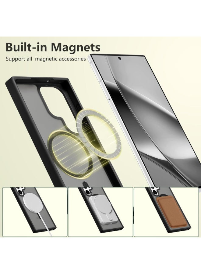 أكاليكس جراب مغناطيسي لهاتف سامسونج جالاكسي إس 26 ألترا، ظهر غير لامع شفاف، جراب مغناطيسي مقاوم للصدمات متوافق مع ماج سيف، لهاتف سامسونج جالاكسي إس 26 ألترا (أسود) - Image 4