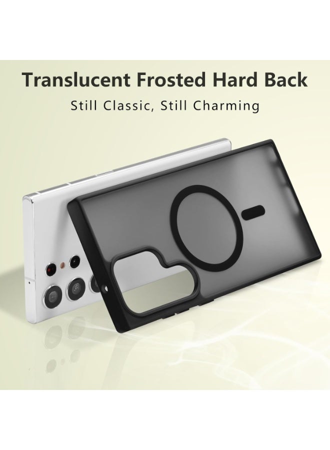 أكاليكس جراب مغناطيسي لهاتف سامسونج جالاكسي إس 26 ألترا، ظهر غير لامع شفاف، جراب مغناطيسي مقاوم للصدمات متوافق مع ماج سيف، لهاتف سامسونج جالاكسي إس 26 ألترا (أسود) - Image 2