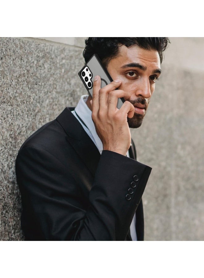 أكاليكس جراب مغناطيسي لهاتف سامسونج جالاكسي إس 26 ألترا، ظهر غير لامع شفاف، جراب مغناطيسي مقاوم للصدمات متوافق مع ماج سيف، لهاتف سامسونج جالاكسي إس 26 ألترا (أسود) - Image 5