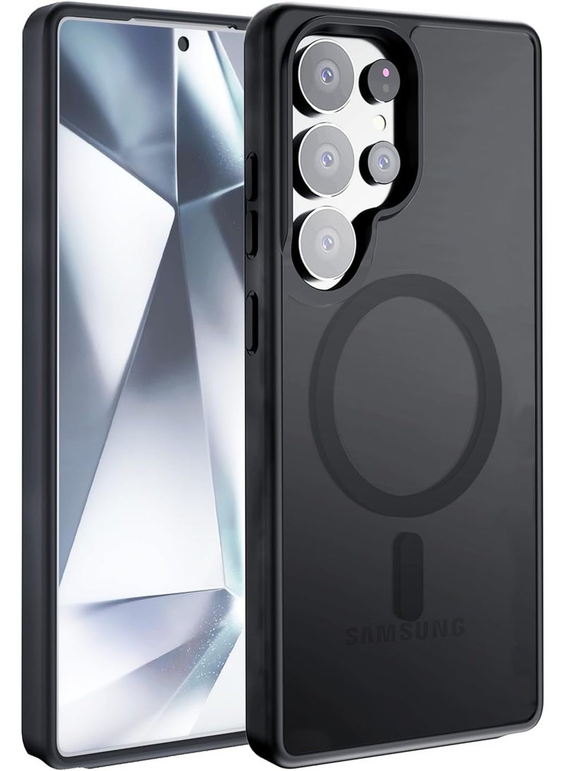 أكاليكس جراب مغناطيسي لهاتف سامسونج جالاكسي إس 26 ألترا، ظهر غير لامع شفاف، جراب مغناطيسي مقاوم للصدمات متوافق مع ماج سيف، لهاتف سامسونج جالاكسي إس 26 ألترا (أسود) - Image 1