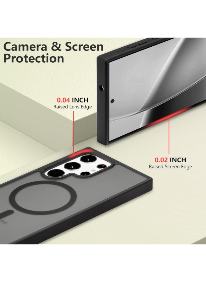 أكاليكس جراب مغناطيسي لهاتف سامسونج جالاكسي إس 26 ألترا، ظهر غير لامع شفاف، جراب مغناطيسي مقاوم للصدمات متوافق مع ماج سيف، لهاتف سامسونج جالاكسي إس 26 ألترا (أسود) - Image 3