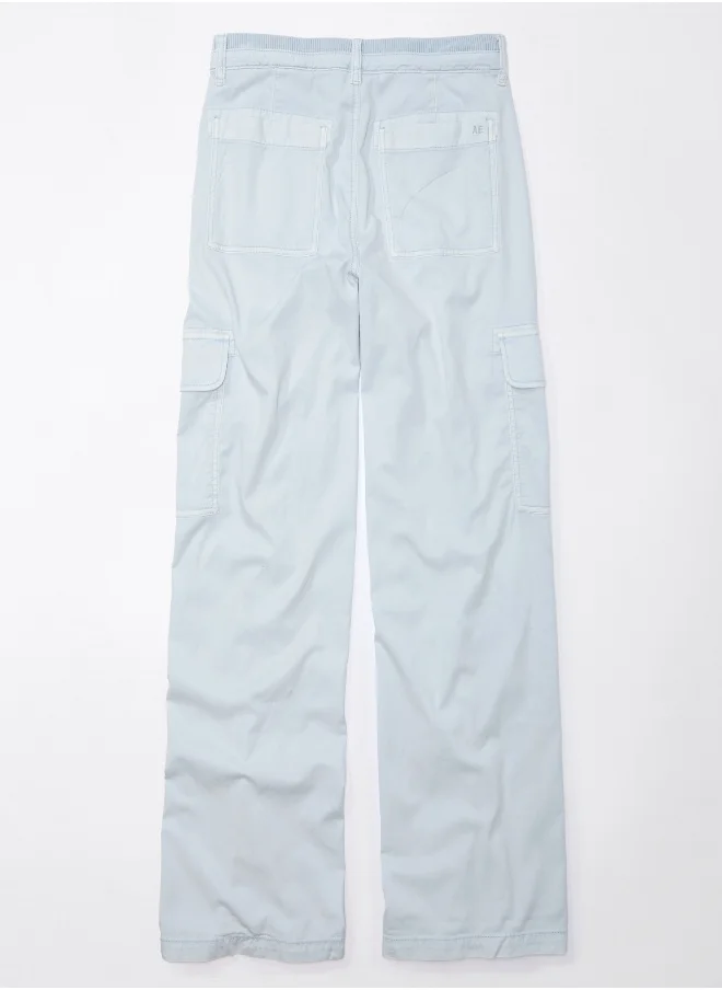 American Eagle AE Dreamy Drape Stretch Cargo Super High-Waisted Baggy Wide-Leg Pant