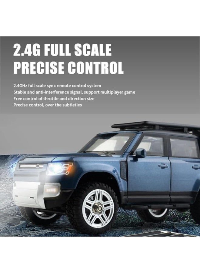 DAT Remote Control SUV Car Toy – Land Rover Defender Style – 2.4GHz RC Off-Road Vehicle with LED Lights & Rechargeable Battery – Kids Simulation Car with Controller - Image 5