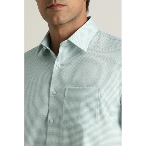 Van Heusen Men Cotton Slim Fit Shirt (VHSFMSLBW22732_Light Green, 42 - Image 5