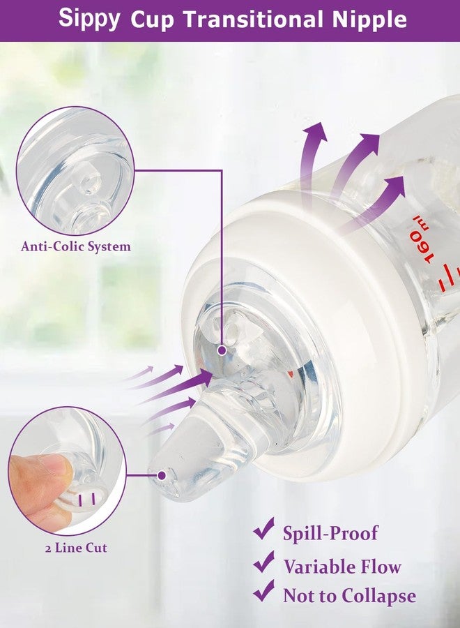 joyfeed Sippy Spout Nipples for Pigeon PPSU&PP Nursing Baby Bottle and Glass Baby Bottles,Soft Silicone Sippy Cup Nipples,Leak-Proof,Variable Flow Conversion Nipple,6+ Months,4 Count - Image 4