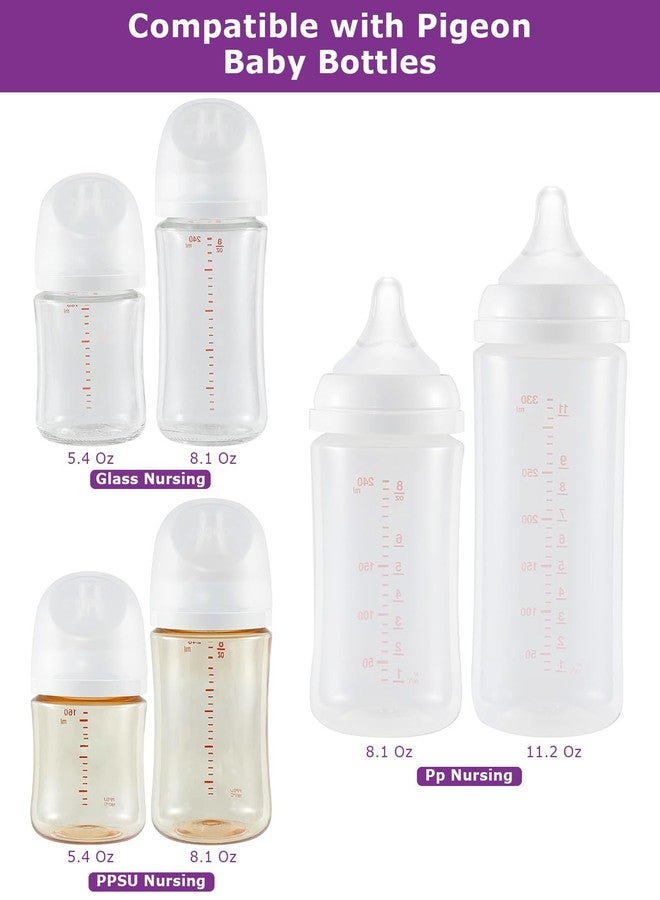 joyfeed Sippy Spout Nipples for Pigeon PPSU&PP Nursing Baby Bottle and Glass Baby Bottles,Soft Silicone Sippy Cup Nipples,Leak-Proof,Variable Flow Conversion Nipple,6+ Months,4 Count - Image 2