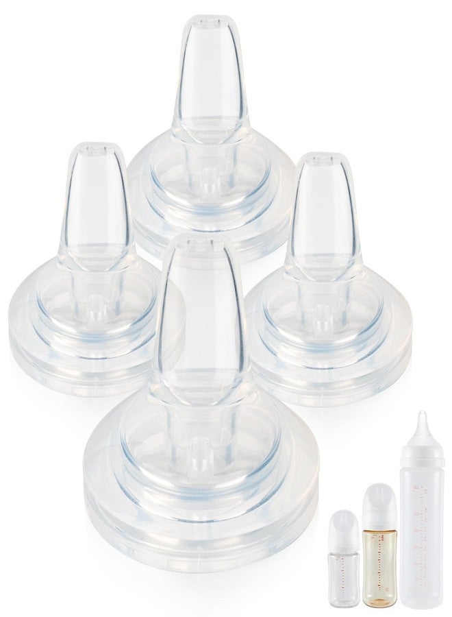 joyfeed Sippy Spout Nipples for Pigeon PPSU&PP Nursing Baby Bottle and Glass Baby Bottles,Soft Silicone Sippy Cup Nipples,Leak-Proof,Variable Flow Conversion Nipple,6+ Months,4 Count - Image 1