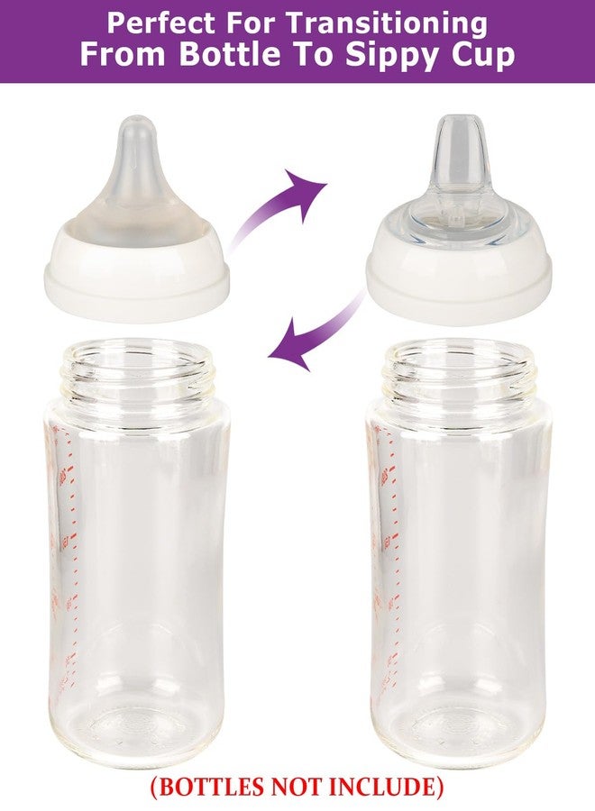 joyfeed Sippy Spout Nipples for Pigeon PPSU&PP Nursing Baby Bottle and Glass Baby Bottles,Soft Silicone Sippy Cup Nipples,Leak-Proof,Variable Flow Conversion Nipple,6+ Months,4 Count - Image 3