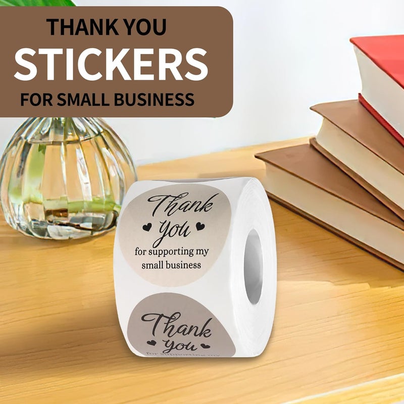 Bueake 500 Pcs Thank You Stickers for Small Business, 2 Inches Self-Adhesive Elegant Round Seal for Envelopes, Party Favor - Image 5