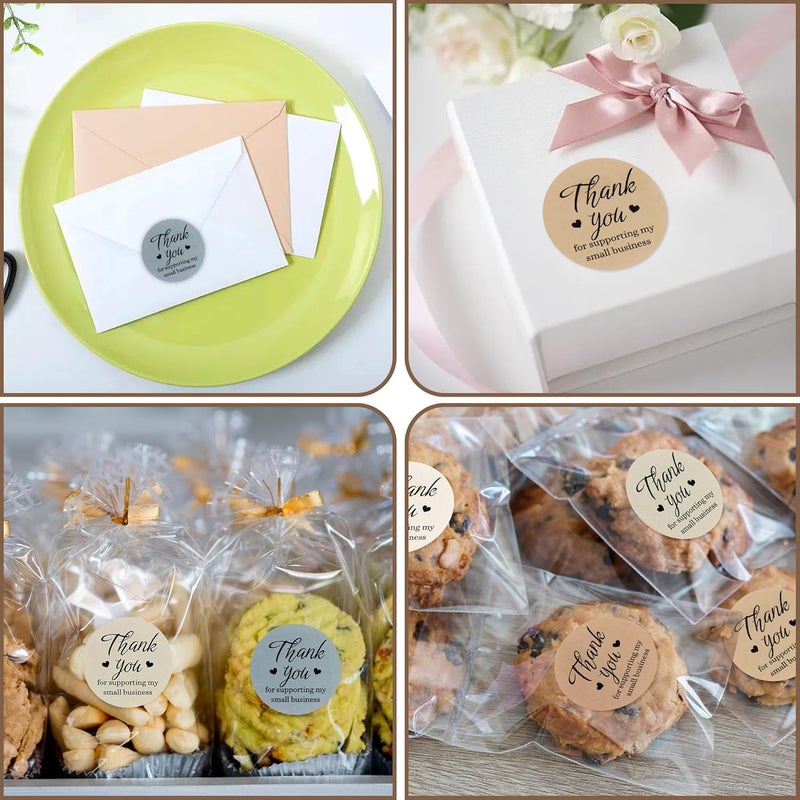Bueake 500 Pcs Thank You Stickers for Small Business, 2 Inches Self-Adhesive Elegant Round Seal for Envelopes, Party Favor - Image 4