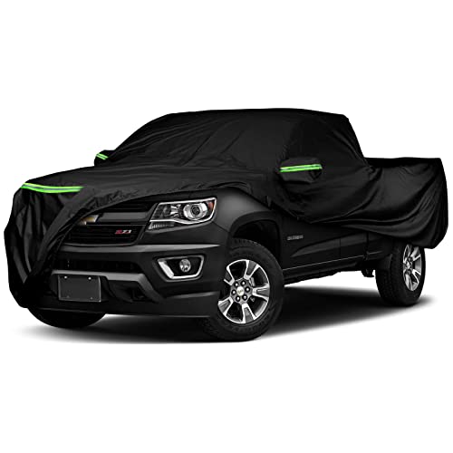 SPORTULI Waterproof Truck Cover Replace for 2005-2024 Toyota Tacoma/Ford Ranger Crew Cab 6ft, 6 Layers All Weather Car Cover with Zipper Door for Snow Rain Dust Hail Protection - Image 1