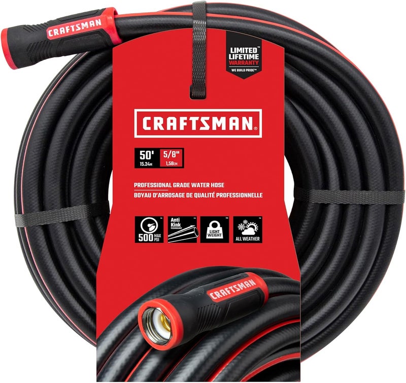 CRAFTSMAN 5/8 in. D X 50 ft. L Heavy Duty Professional Grade Garden Hose - Image 1