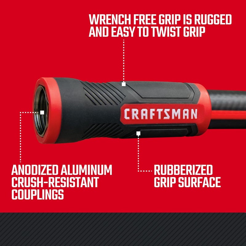 CRAFTSMAN 5/8 in. D X 50 ft. L Heavy Duty Professional Grade Garden Hose - Image 5