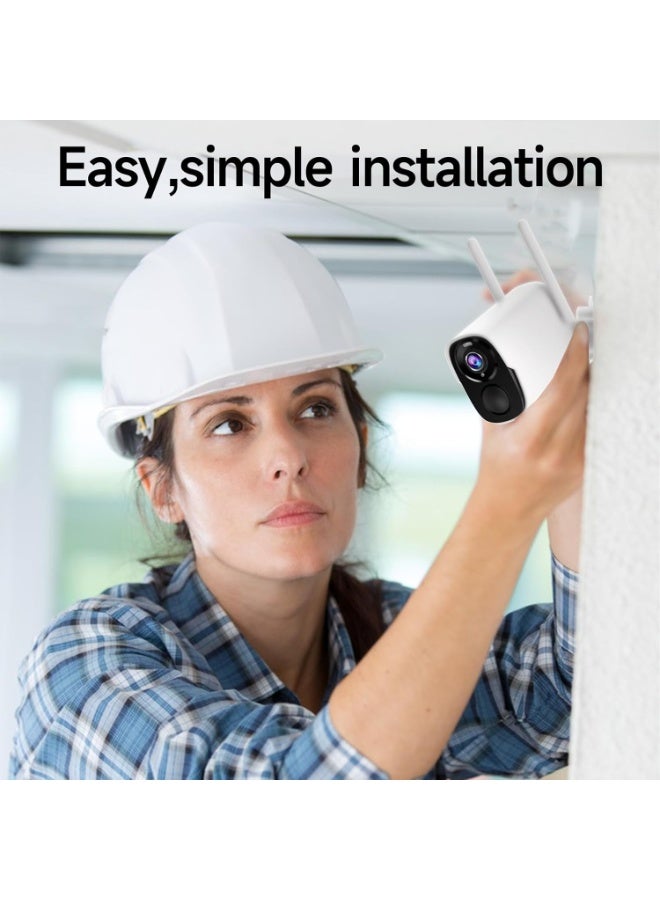 3-Pack Wireless Solar Security Cameras 2K – Battery-Powered Outdoor WiFi Surveillance with Color Night Vision, AI Motion Detection, 2-Way Audio, 120° View, IP66 Waterproof - Image 3