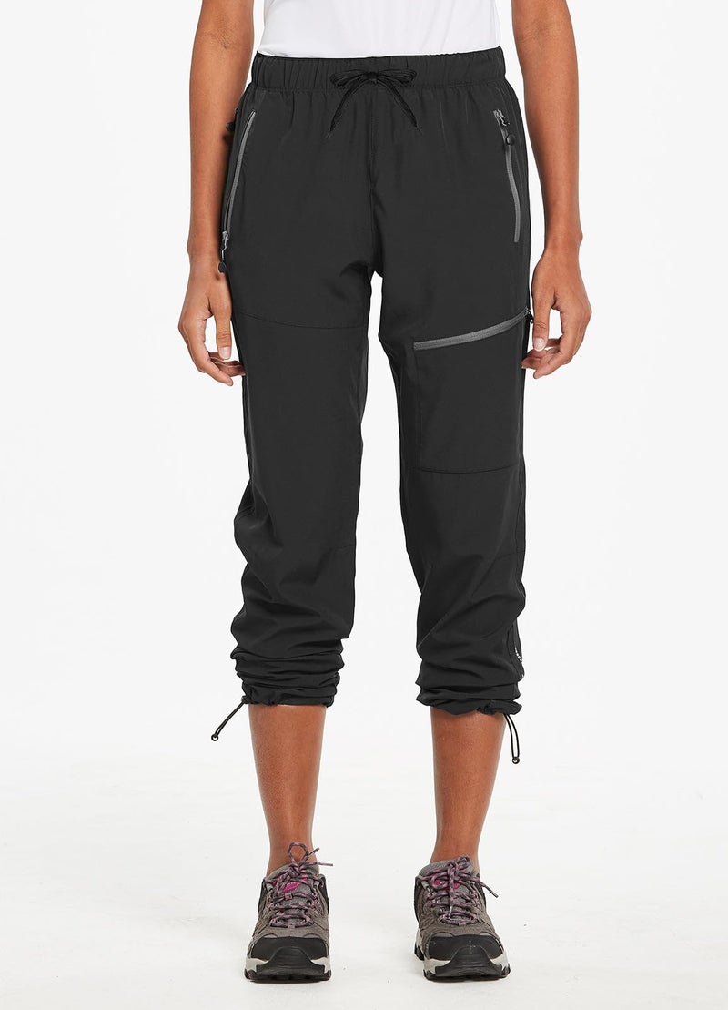 baleaf Cargo Pants for Women Petite Joggers Lightweight Quick Dry Pant Water Resistant 27'' Travel Workout Athletic Black Size L - Image 2