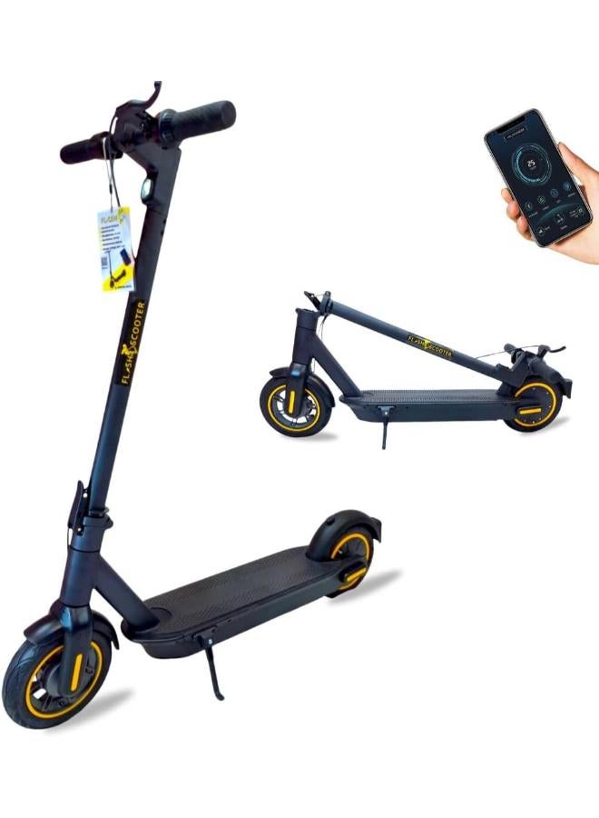 فلاش سكوتر كهربائي مع رمز الاستجابة السريعة ، 10 بوصة ، 35 كم/ساعة السرعة القصوى ، التحكم الذكي في تطبيق الهاتف المحمول - Image 1