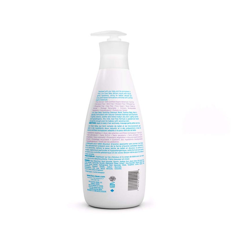 Live Clean Baby Soothing Relief Wash 10 oz - Image 2