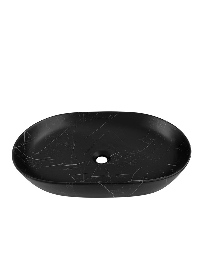 بيور PURE - حوض رخامي مستدير - أسود - Image 2