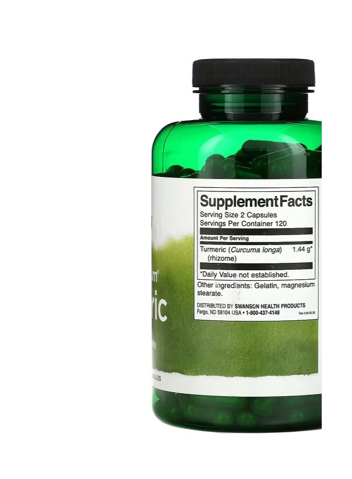 SWANSON Turmeric Capsules, Multiple Benefits,Joint Health And Movement,Liver And Digestive System Support, 240 Capsules - 720 Mg Per Capsule - Image 2
