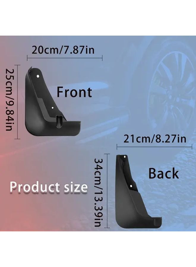 فولفو إي إكس 30 2025 لوحات الوحل 4 قطع متينة للحماية الشاملة في جميع الأحوال الجوية أمامية وخلفية - Image 3