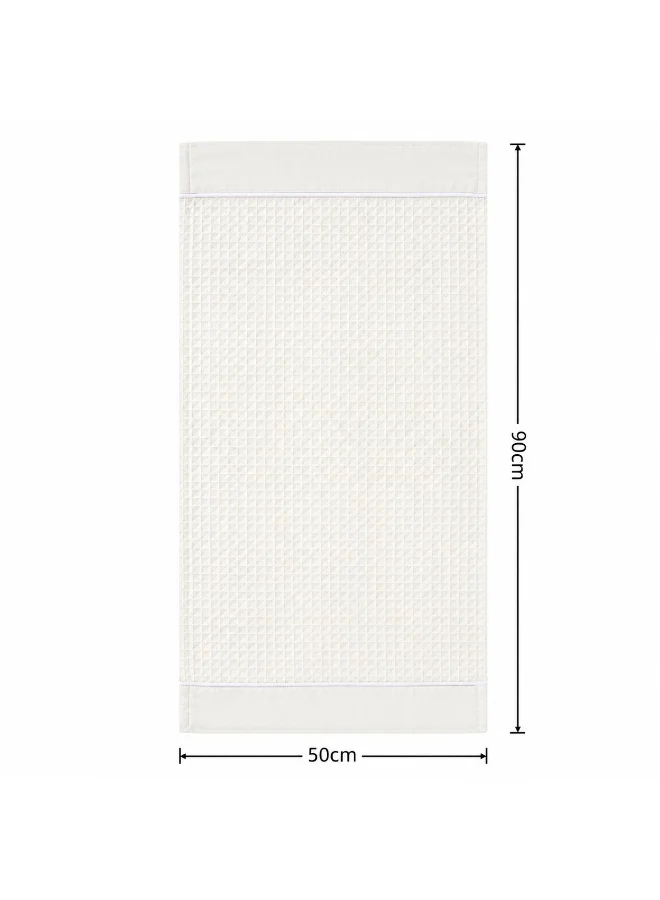 Donetella Hand Towels (Pack of 4, 50x90 cm) – Microfiber 310 GSM Waffle Weave Ultra Soft & Highly Absorbent Quick Dry , Lightweight Solid Hand Towel for Bathroom, Gym, Spa & Travel.