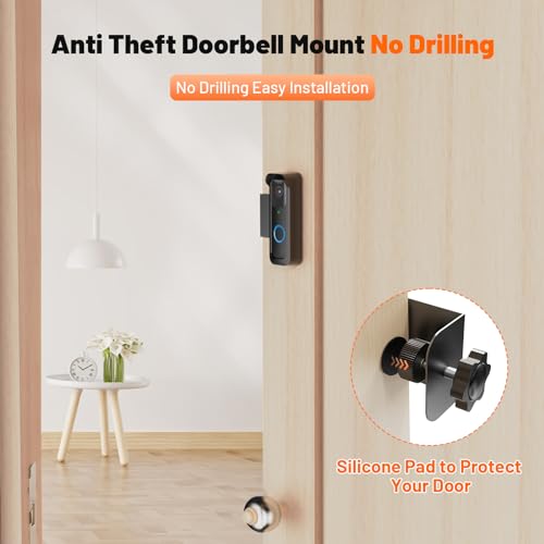Satisure Blink Doorbell Mount, Anti-Theft Doorbell Mount for Blink Video Doorbell 1st Gen(Not for 2nd Gen), No Block Sensor & Night Vision, Blink Doorbell Camera Mount Bracket with Rain Cover - Image 4