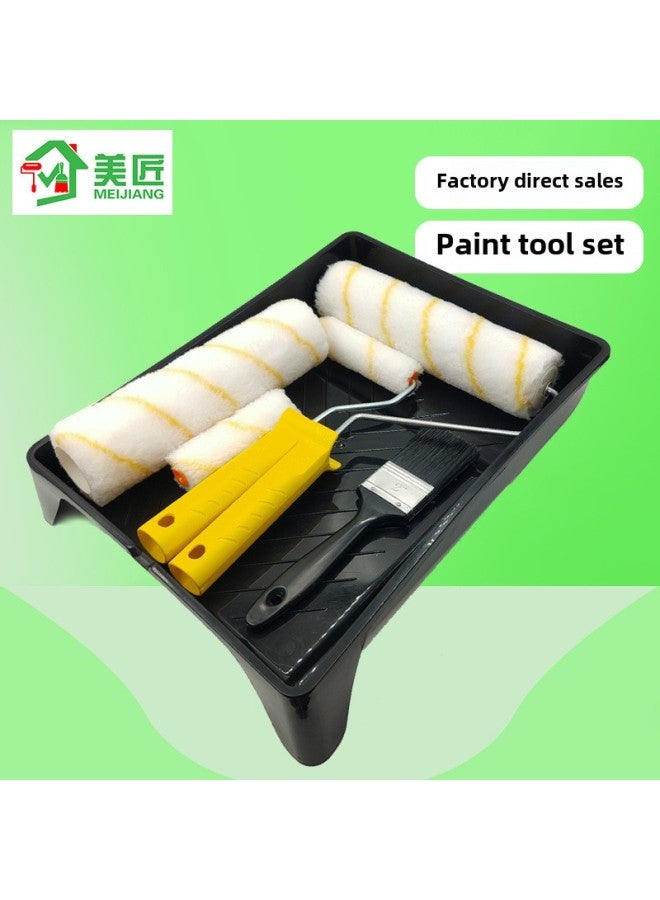 Artists 4 Inch 9 Inch Paint Roller Multi-function Roller Brush Paint Tool Set Brush Tray-Specifications:Suit  - Image 3