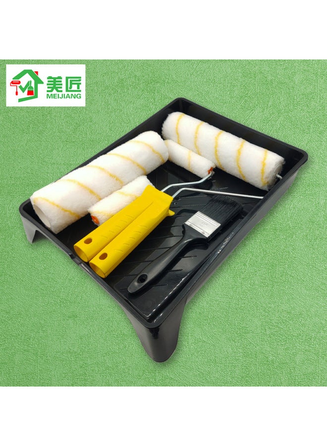 Artists 4 Inch 9 Inch Paint Roller Multi-function Roller Brush Paint Tool Set Brush Tray-Specifications:Suit  - Image 5