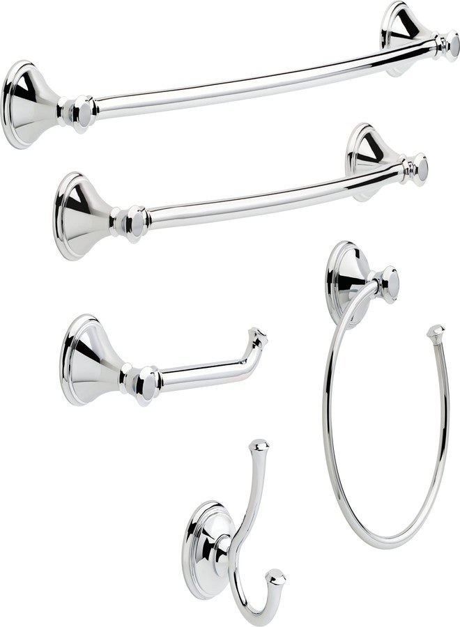 Delta Single Post Toilet Paper Holder | Polished Chrome | Wall Mount | Cassidy Bathroom Accessories - Image 2