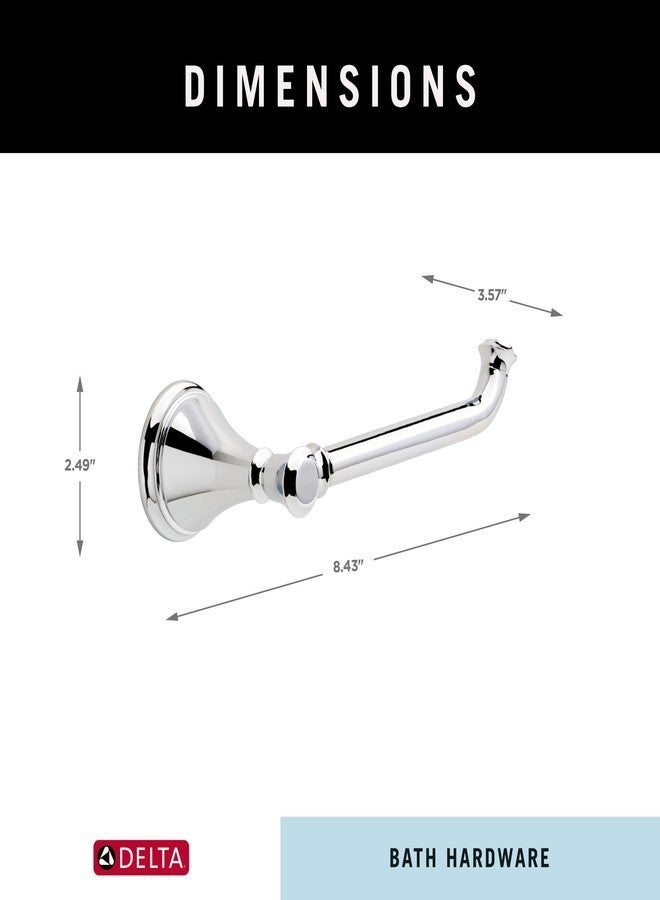 Delta Single Post Toilet Paper Holder | Polished Chrome | Wall Mount | Cassidy Bathroom Accessories - Image 5