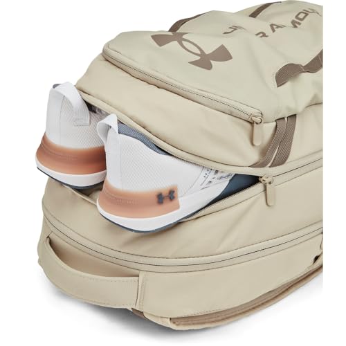 Under Armour Unisex-Adult Hustle 6.0 Backpack, (289) Khaki Base/Khaki Base/Taupe Dusk, One Size Fits Most - Image 5