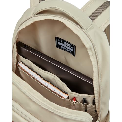 Under Armour Unisex-Adult Hustle 6.0 Backpack, (289) Khaki Base/Khaki Base/Taupe Dusk, One Size Fits Most - Image 4