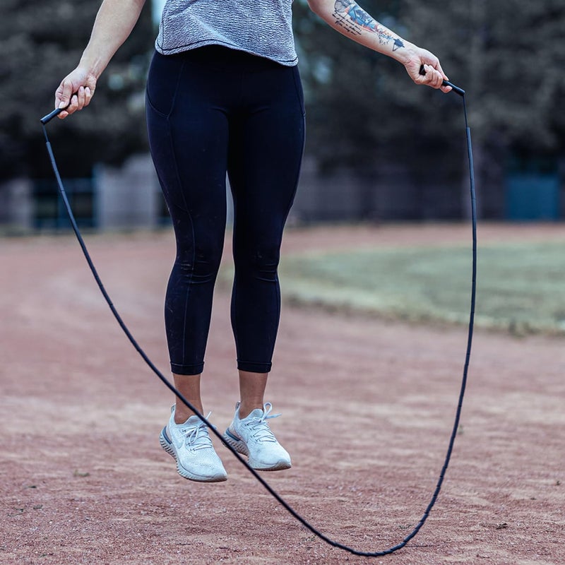 EliteSRS Elite Jumps - Do Hard Things 1â€ Beaded Jump Ropes - Strong & Durable Materials - Resize & Adjust - Fitness & Cardio Training - Improve Rhythm, Speed, Agility - Rainbow - Image 5