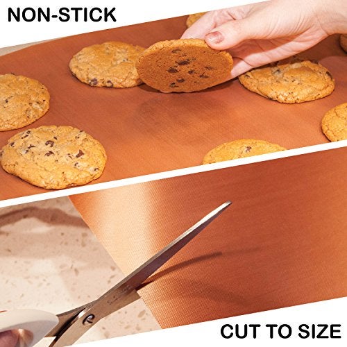GrillShield - 2 Extra Large Copper Grill and Bake Mats - Best Gift - 17 X 23 inches Non Stick Mats for BBQ Griddle Baking, Reusable and Easy to Clean - Image 3