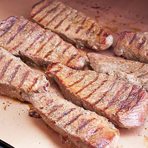 GrillShield - 2 Extra Large Copper Grill and Bake Mats - Best Gift - 17 X 23 inches Non Stick Mats for BBQ Griddle Baking, Reusable and Easy to Clean - Image 5