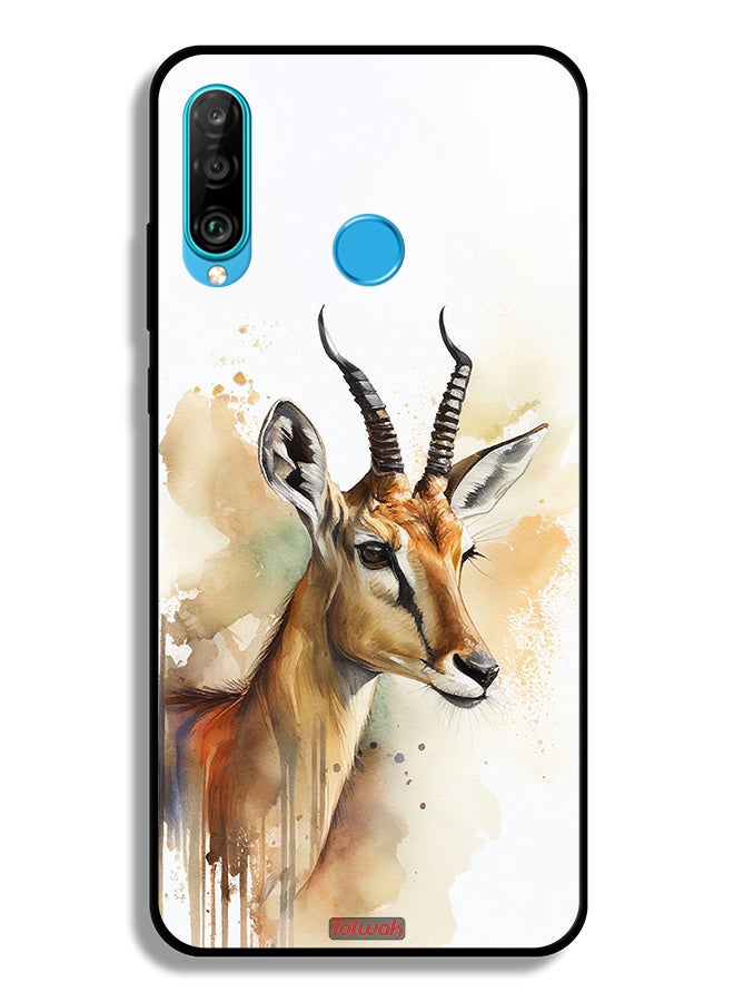 Tolwak Huawei P30 lite Protective Case Cover Deer Abstract Art - Image 2